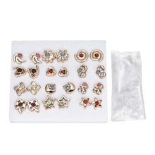 Load image into Gallery viewer, 12-36 Pair/Set Fashion Women Lady Round Star Rhinestone Crystal Flower Ear Stud Earring Jewelry